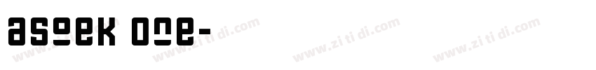 asoek One字体转换